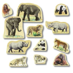 Educators Resource Yellow Door Endangered Animal Families Wooden Playset* Playsets & Vehicles|Social & Emotional Skills