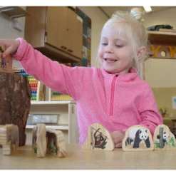 Educators Resource Yellow Door Endangered Animal Families Wooden Playset* Playsets & Vehicles|Social & Emotional Skills