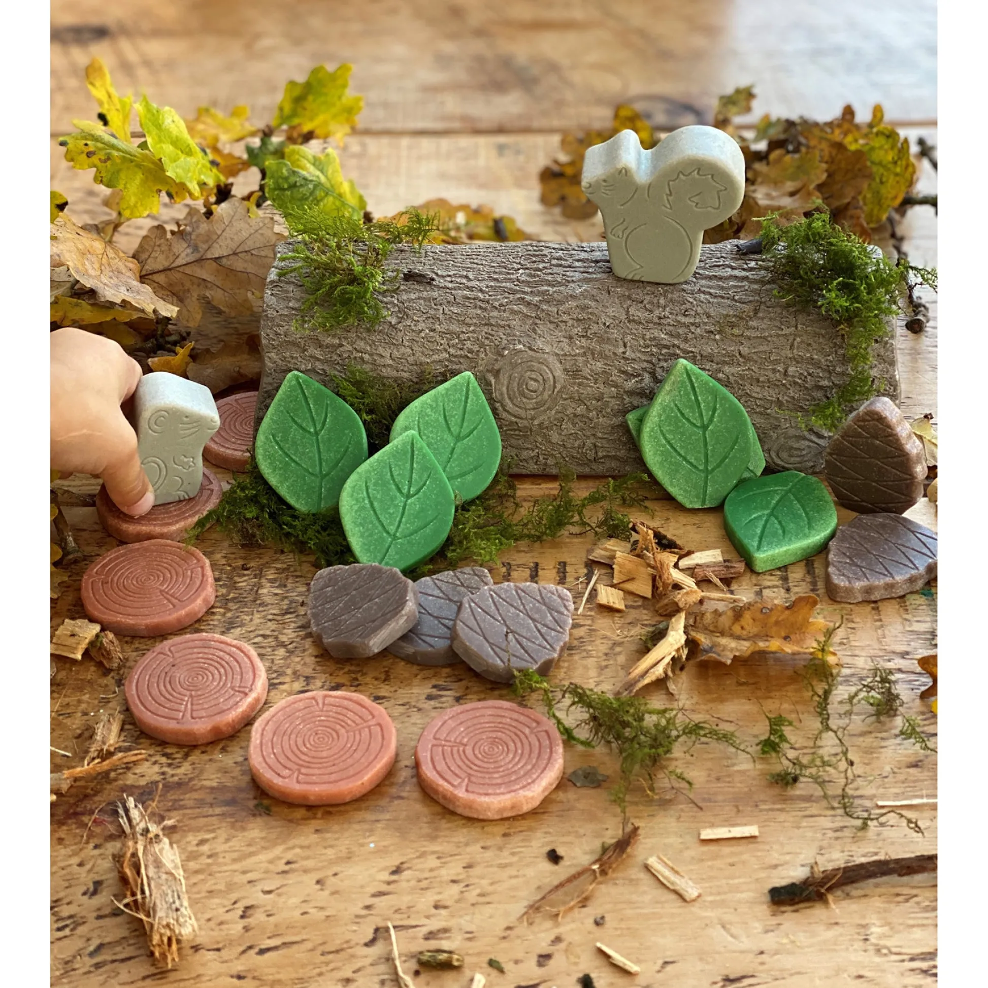 Educators Resource Yellow Door Forest Play Scenery Stones Set - 18 Engraved Pieces* Preschool Education Toys & Activities