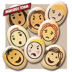 Educators Resource Yellow Door Jumbo Emotion Stones - Multi-Colored - Pack of 8* Social & Emotional Skills|Preschool Education Toys & Activities
