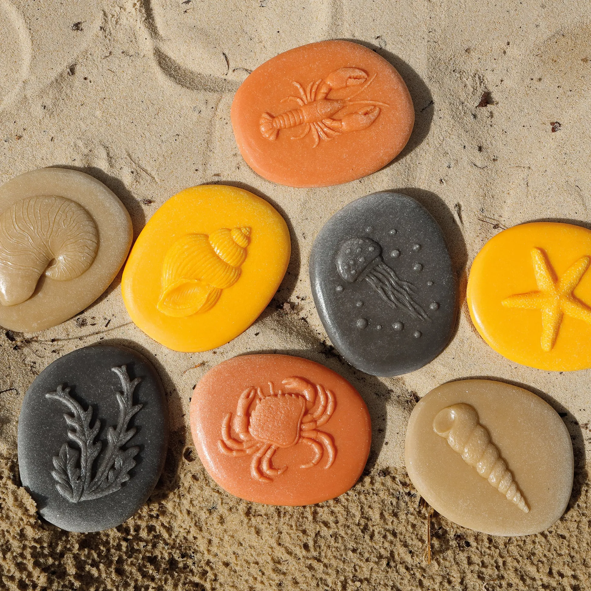 Educators Resource Yellow Door Let's Investigate - Seashore Exploration - Set of 8 Stone Figures* Preschool Education Toys & Activities