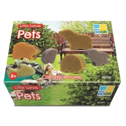 Educators Resource Yellow Door Little Lands ‚Äì Durable Stone Pets Playset, Set of 8* Animal Figures|Preschool Education Toys & Activities