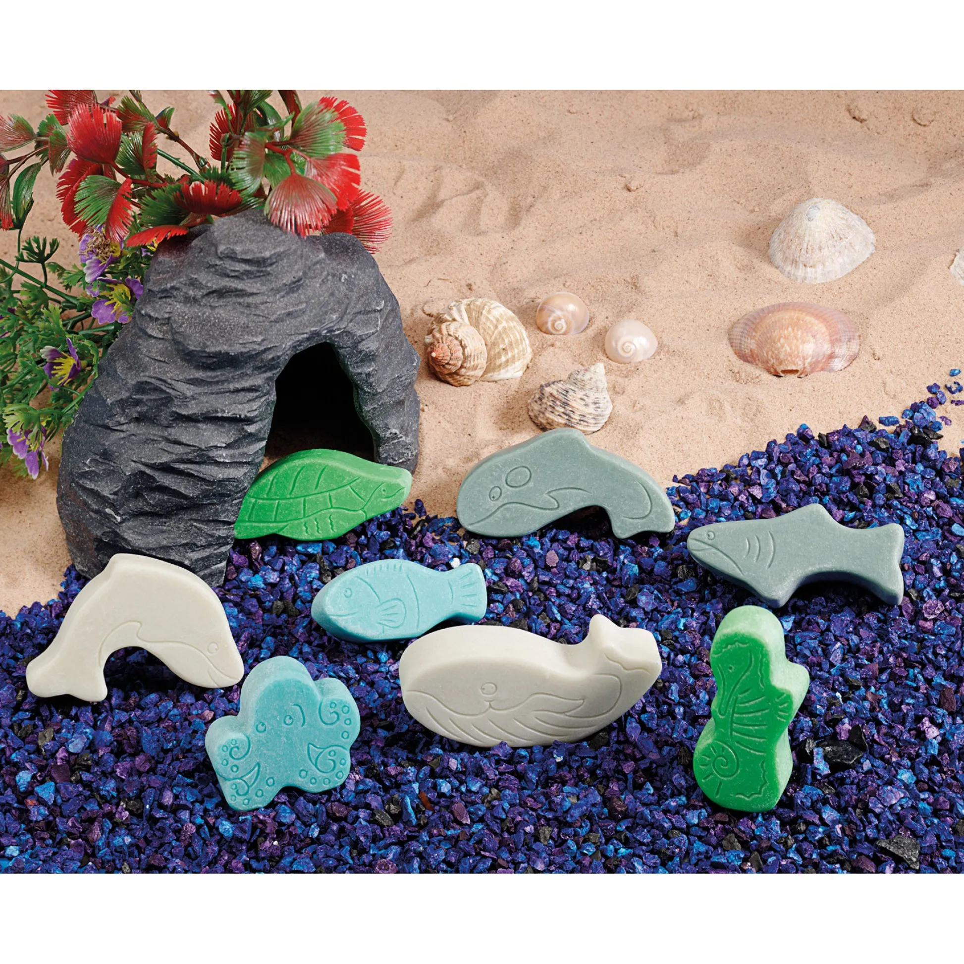Educators Resource Yellow Door Little Lands Ocean Adventure – Set of 8 Stone Figures* Preschool Education Toys & Activities