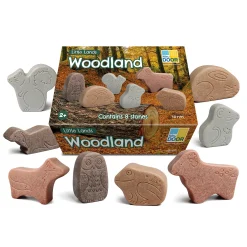 Educators Resource Yellow Door Little Lands Woodland – Assorted Stone Animal Figures, Set of 8* Animal Figures|Preschool Education Toys & Activities