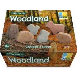 Educators Resource Yellow Door Little Lands Woodland ‚Äì Assorted Stone Animal Figures, Set of 8* Animal Figures|Preschool Education Toys & Activities