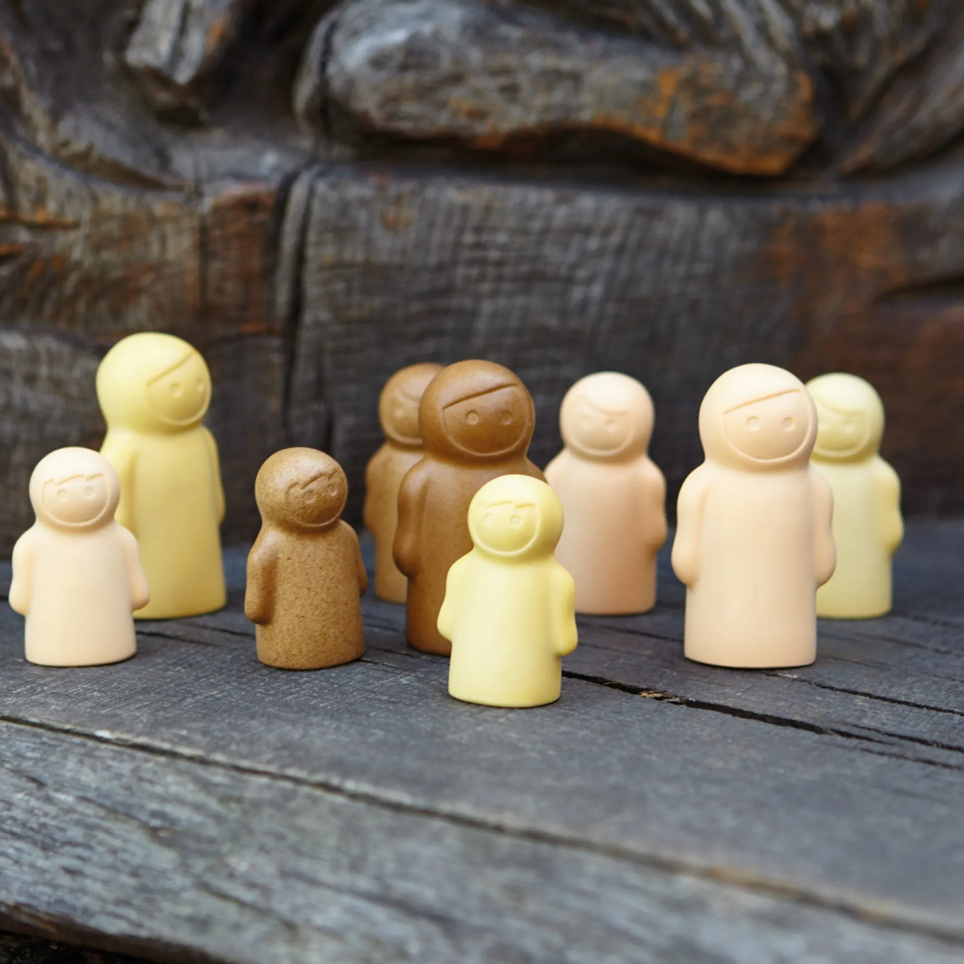 Educators Resource Yellow Door Little People Sensory Play Set – 9 Stone Mix Figures* Social & Emotional Skills|Preschool Education Toys & Activities