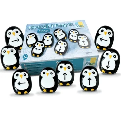 Educators Resource Yellow Door Pre-Coding Penguin Stones - Tactile Learning Set of 18* Preschool Education Toys & Activities