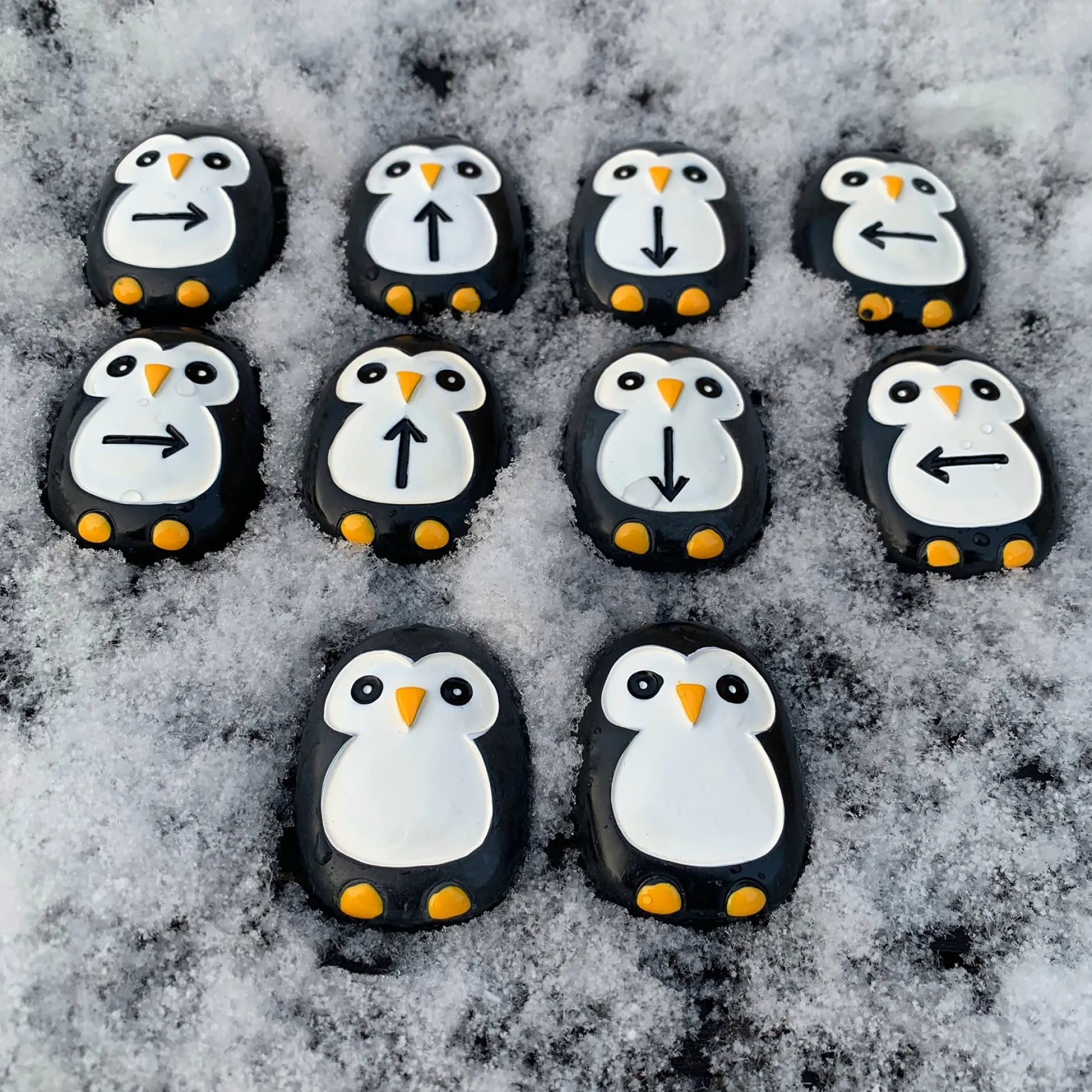 Educators Resource Yellow Door Pre-Coding Penguin Stones - Tactile Learning Set of 18* Preschool Education Toys & Activities