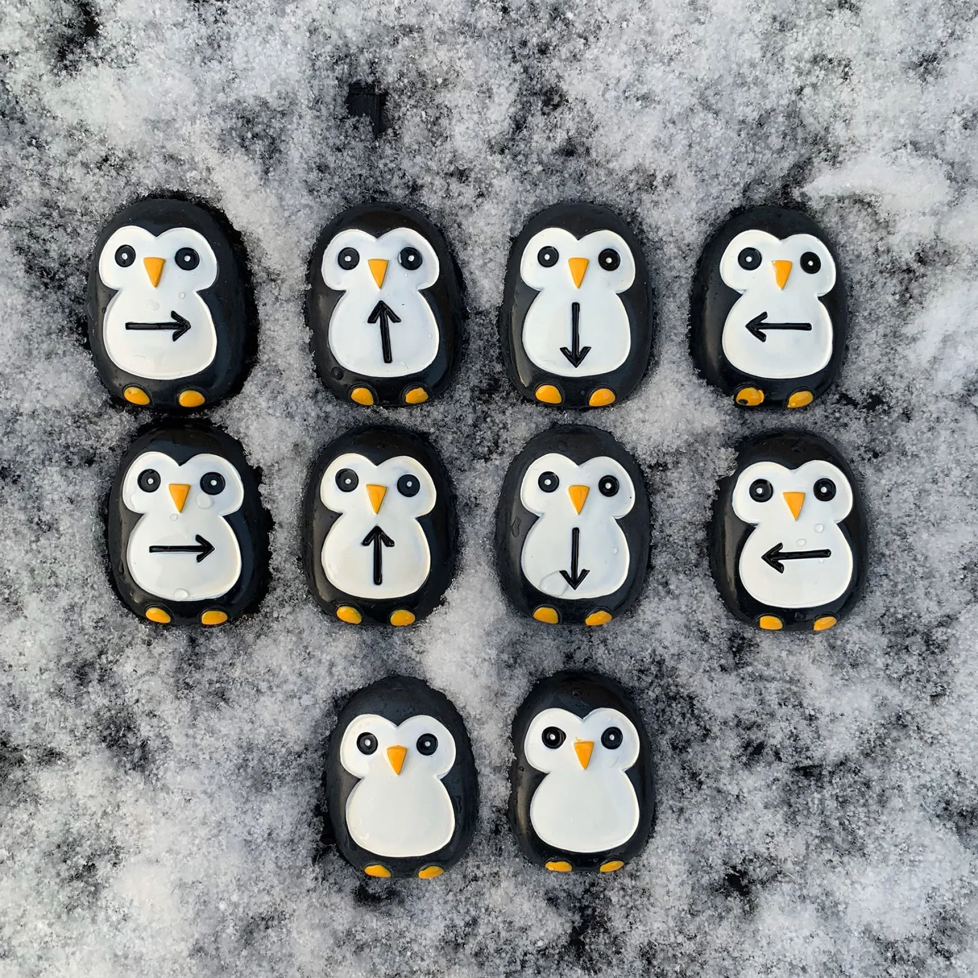 Educators Resource Yellow Door Pre-Coding Penguin Stones - Tactile Learning Set of 18* Preschool Education Toys & Activities