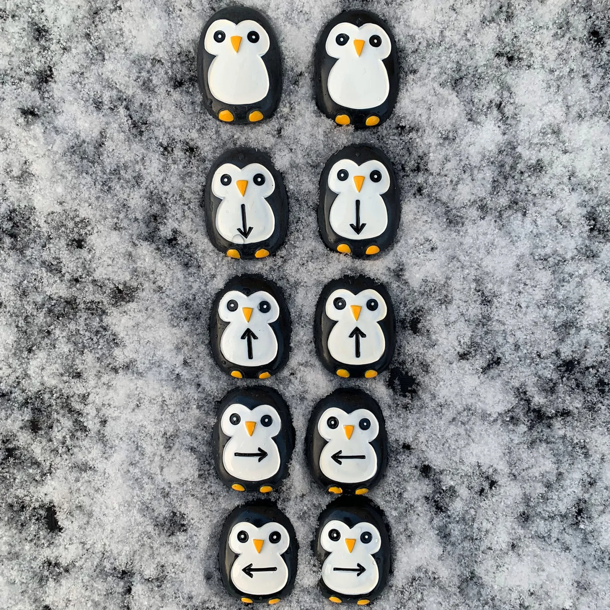 Educators Resource Yellow Door Pre-Coding Penguin Stones - Tactile Learning Set of 18* Preschool Education Toys & Activities