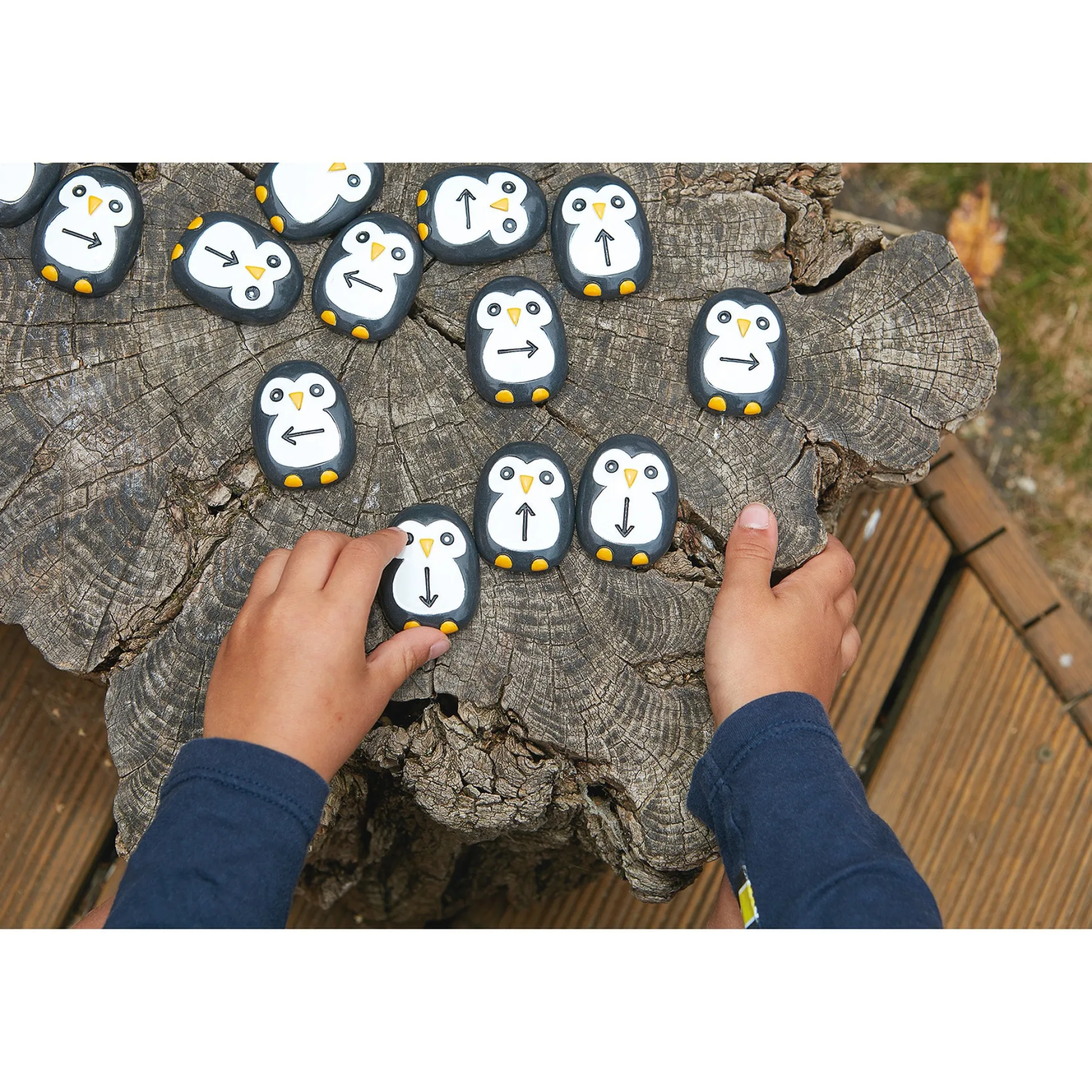 Educators Resource Yellow Door Pre-Coding Penguin Stones - Tactile Learning Set of 18* Preschool Education Toys & Activities