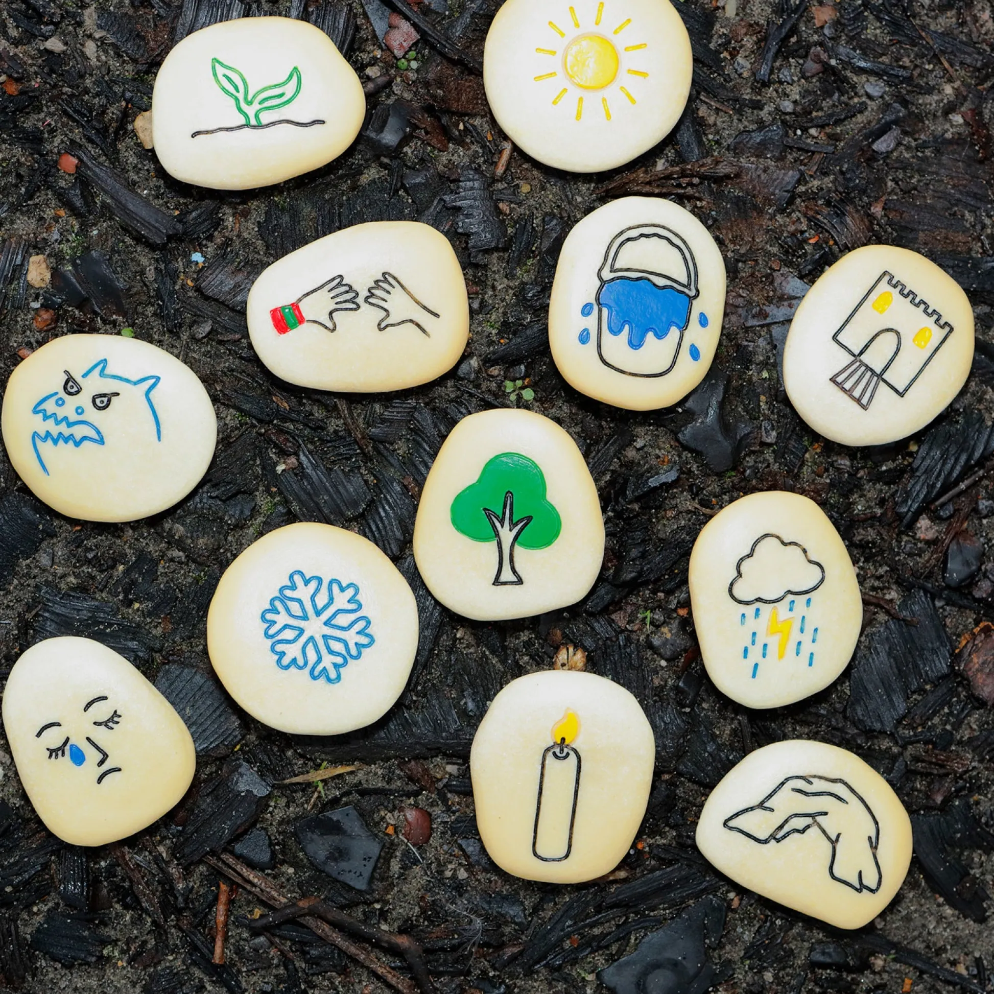 Educators Resource Yellow Door Self-Regulation Stones - Emotional Learning Set - Multi-Color* Social & Emotional Skills|Preschool Education Toys & Activities