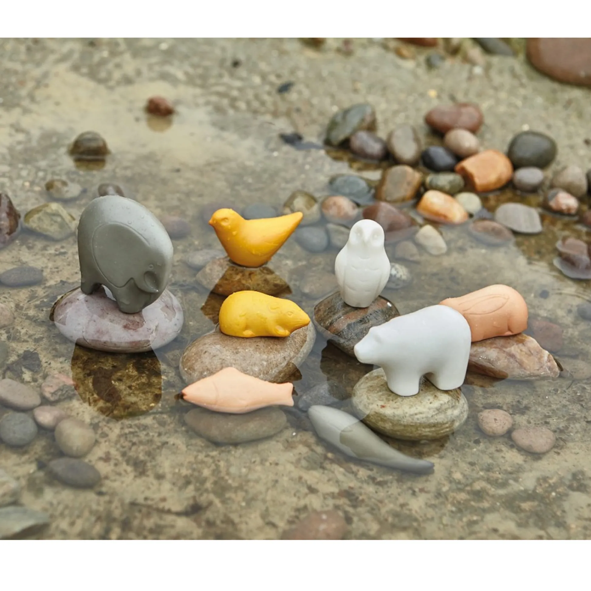 Educators Resource Yellow Door Sensory Play Stones with Animal Shapes, Pack of 8* Preschool Education Toys & Activities