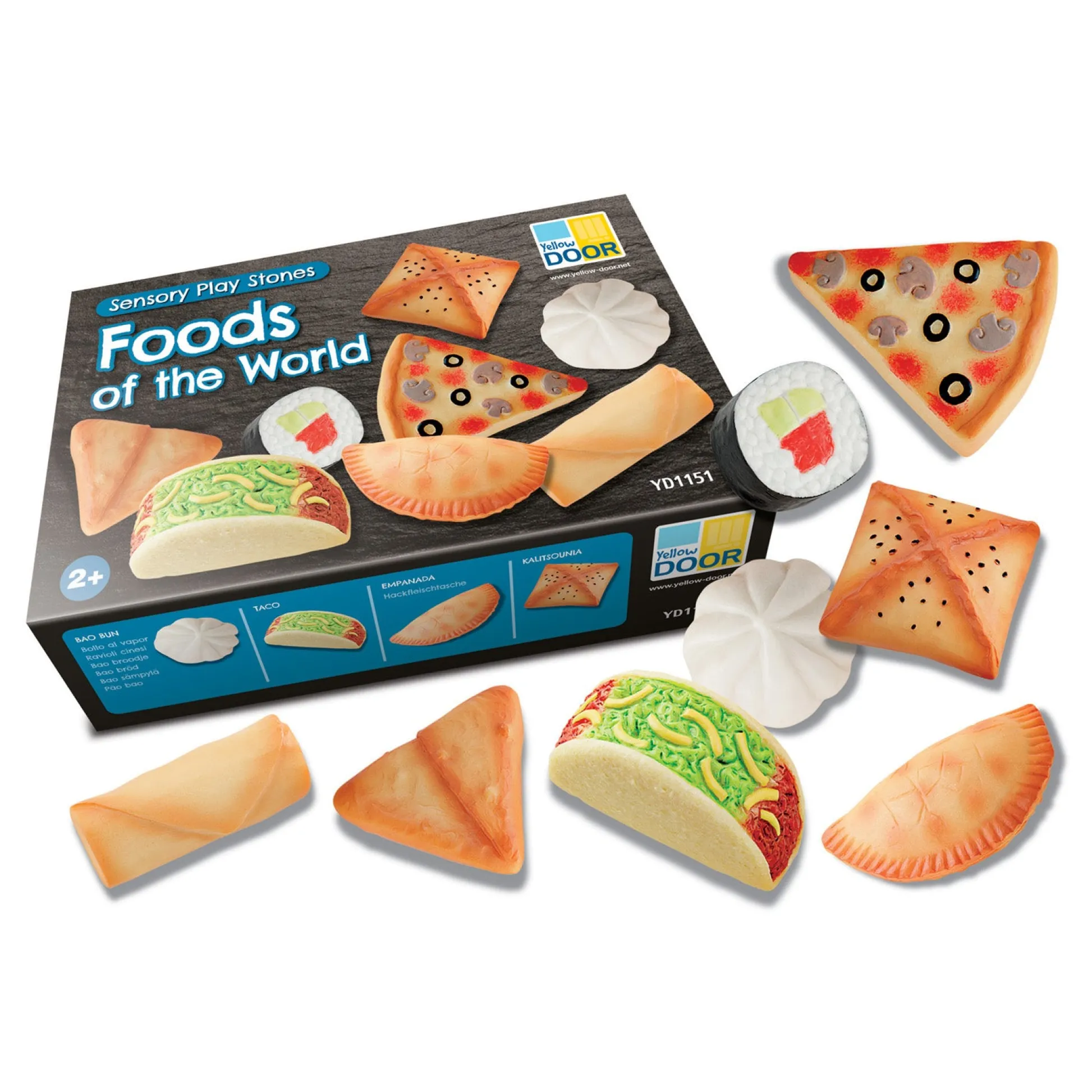 Educators Resource Yellow Door Sensory Play Stones - Foods of the World - Multicultural Learning Toy* Kitchens & Play Food|Dress Up