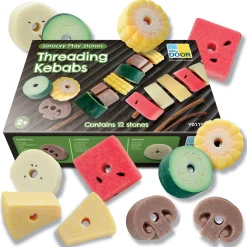 Educators Resource Yellow Door Sensory Play Stones, Threading Kebabs Toy Set* Preschool Education Toys & Activities