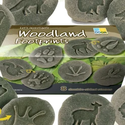 Educators Resource Yellow Door Woodland Footprint Stones - Set of 8 - Forest Animal Tracks* Preschool Education Toys & Activities
