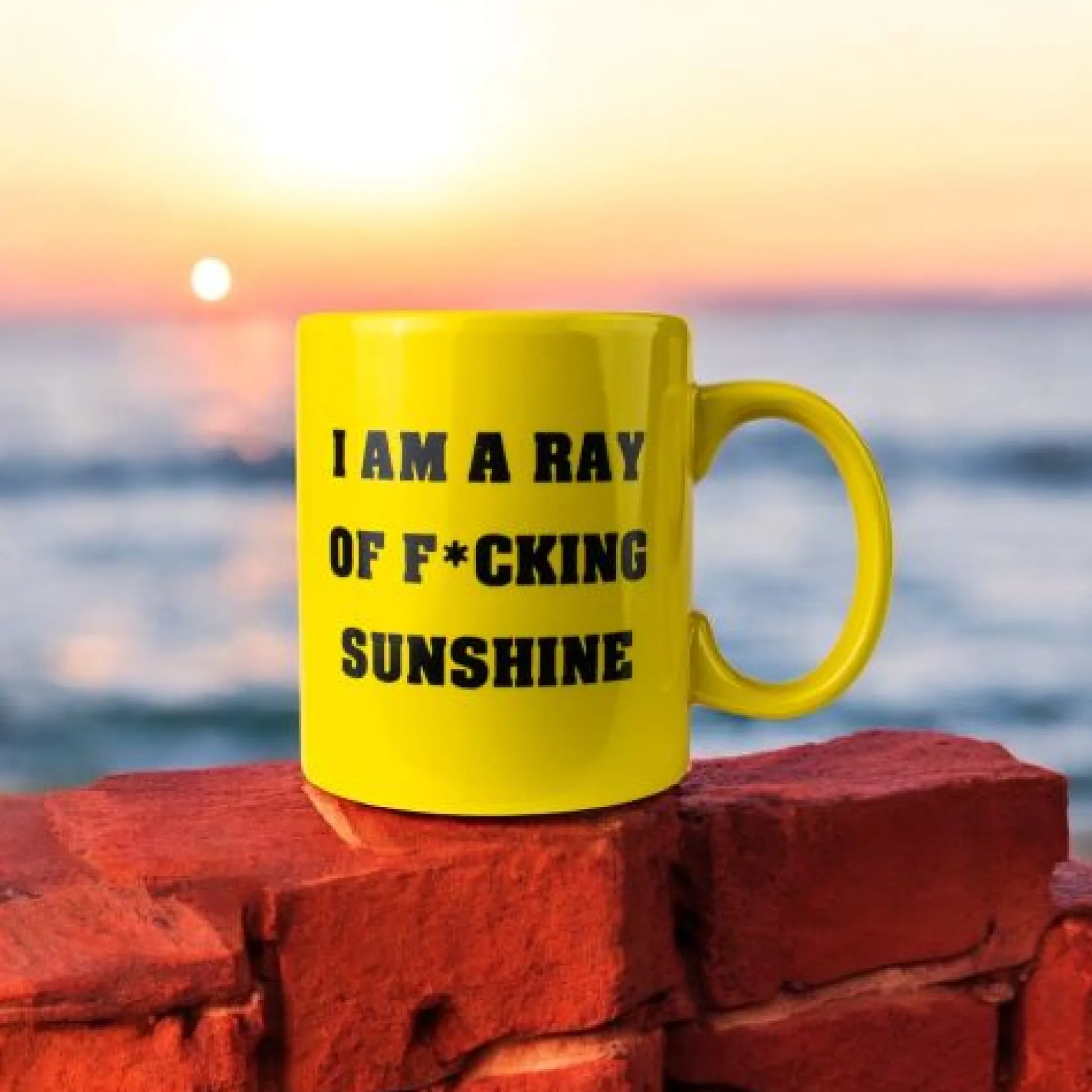 Calendar Holdings, LLC Yellow Ray of Sunshine 16 oz Cheerful Mug* Crafts & Activities