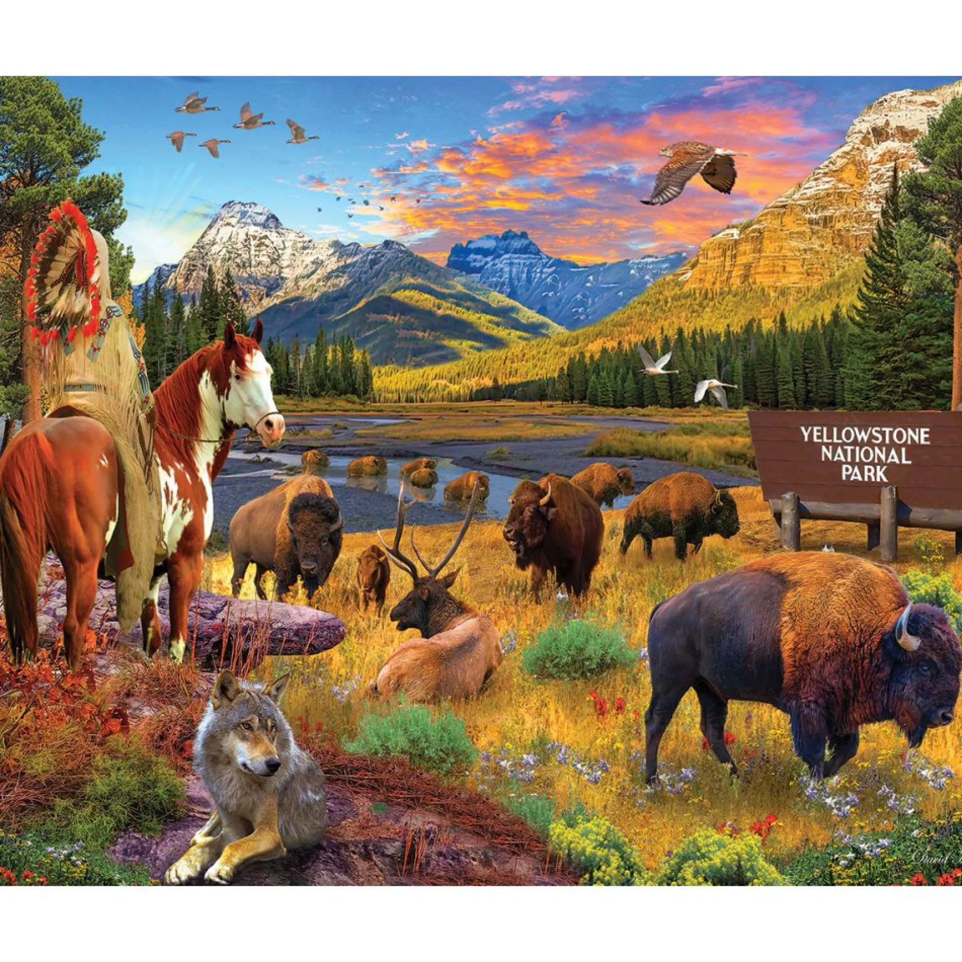 Calendar Holdings, LLC Yellowstone National Park Scenic Vista 1000 Piece Puzzle - David Maclean* Puzzles