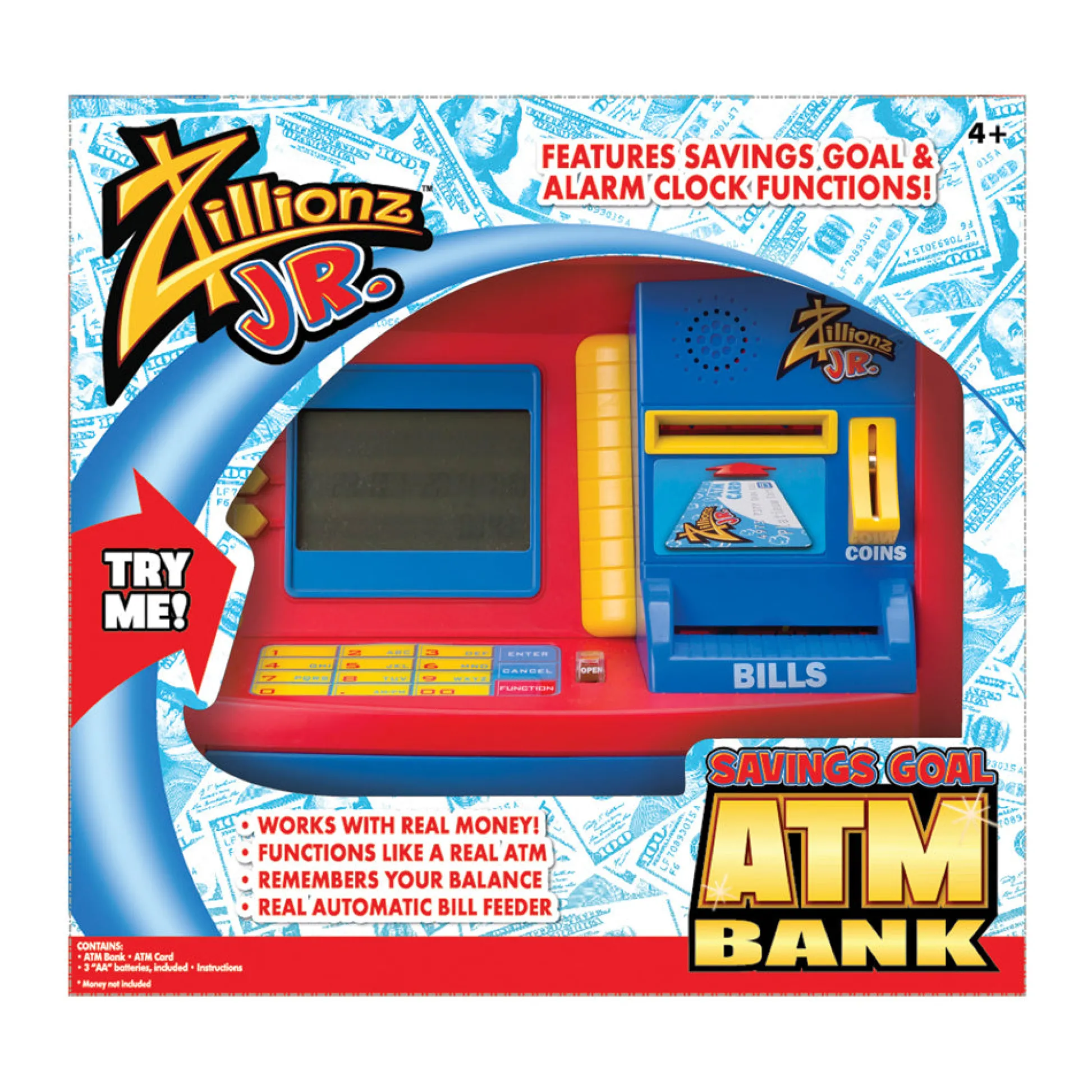 AreYouGame Zillionz Jr. Deluxe Savings Goal ATM Bank - Interactive Money Saving Toy* Preschool Education Toys & Activities