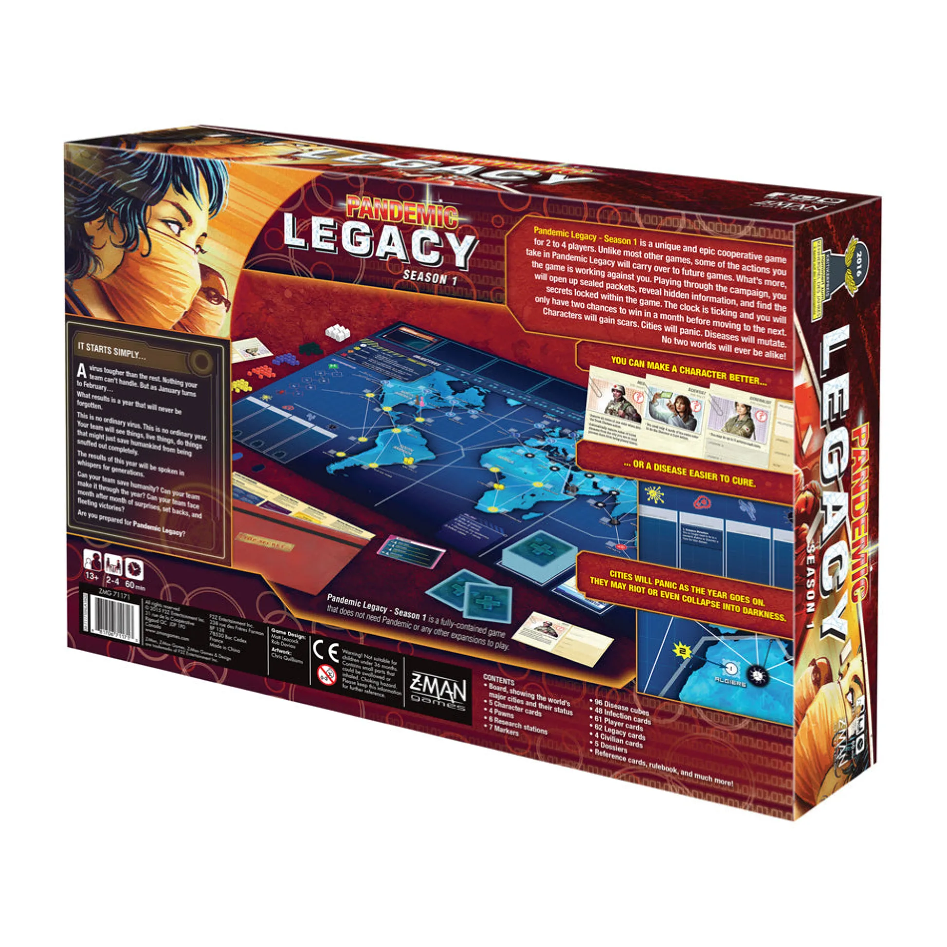 AreYouGame Z-Man Games Pandemic: Legacy Season 1 - Red Edition Cooperative Board Game* Board Games|Role-Playing Games