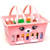 Flat River Group Zoo Troop: Kitty Basket - Pink Cat Playset with 16 Pieces, Ages 2+* Kitchens & Play Food|Social & Emotional Skills